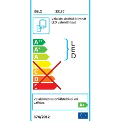 LED-ulkoseinävalaisin/-valonheitin Eglo Faedo 140x130 mm liiketunnistimella valkoinen