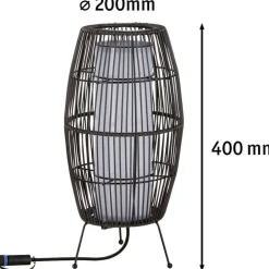 LED-ulkovalaisin Paulmann Plug & Shine Basket, Smart Home Zigbee 3.0, IP44, RGBW, musta