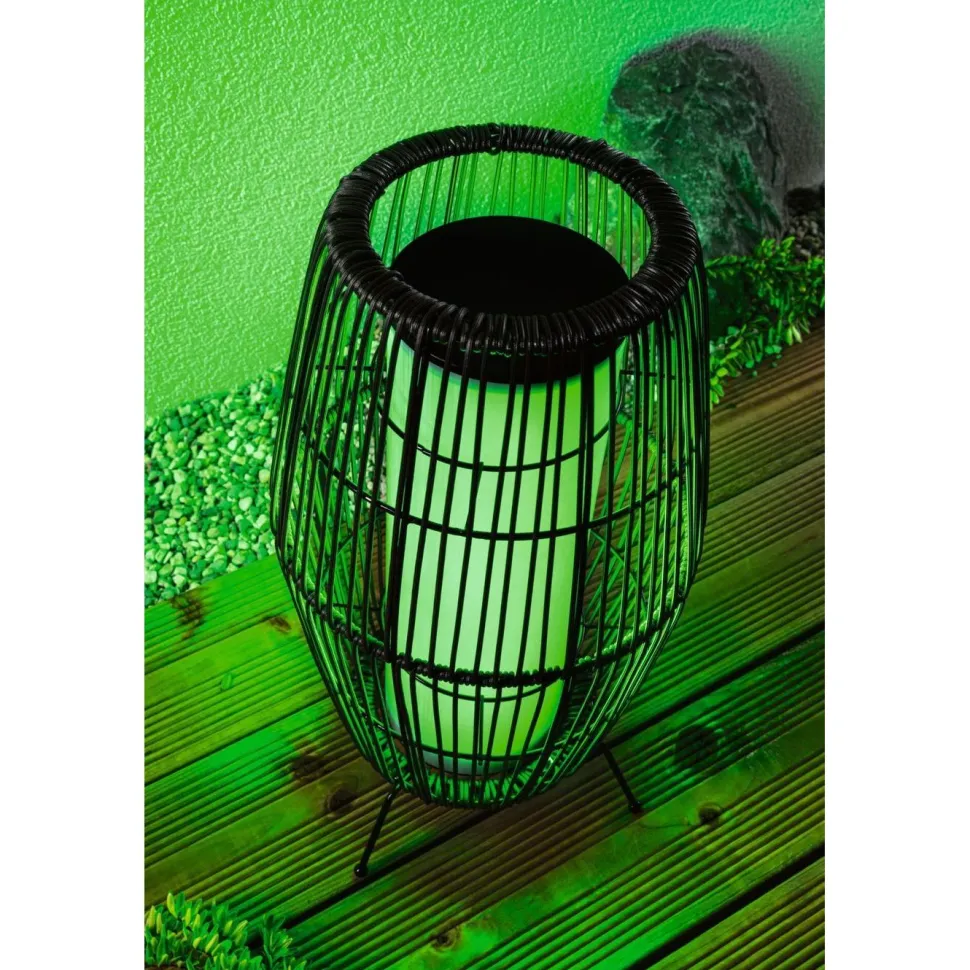 LED-ulkovalaisin Paulmann Plug & Shine Basket, Smart Home Zigbee 3.0, IP44, RGBW, musta