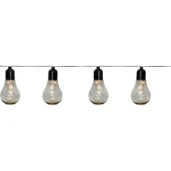 LED-ulkovalosarja Eglo Libisa, 10-osainen, musta/kirkas