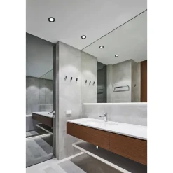 LED-Upotettava plafondi Eglo Fueva 5 Ø8,6cm 3000K musta pyöreä vaihdettava LED