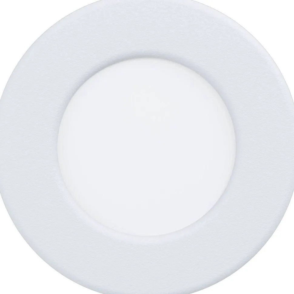 LED-Upotettava plafondi Eglo Fueva 5 Ø8,6cm 3000K valkoinen pyöreä vaihdettava LED