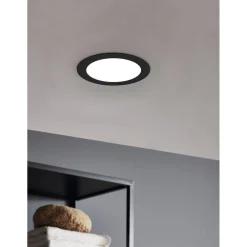LED-Upotettava plafondi Eglo Fueva 5 4000K musta pyöreä eri kokoja