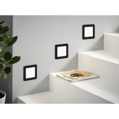 LED-Upotettava plafondi Eglo Fueva 5 4000K musta vaihdettava LED eri kokoja