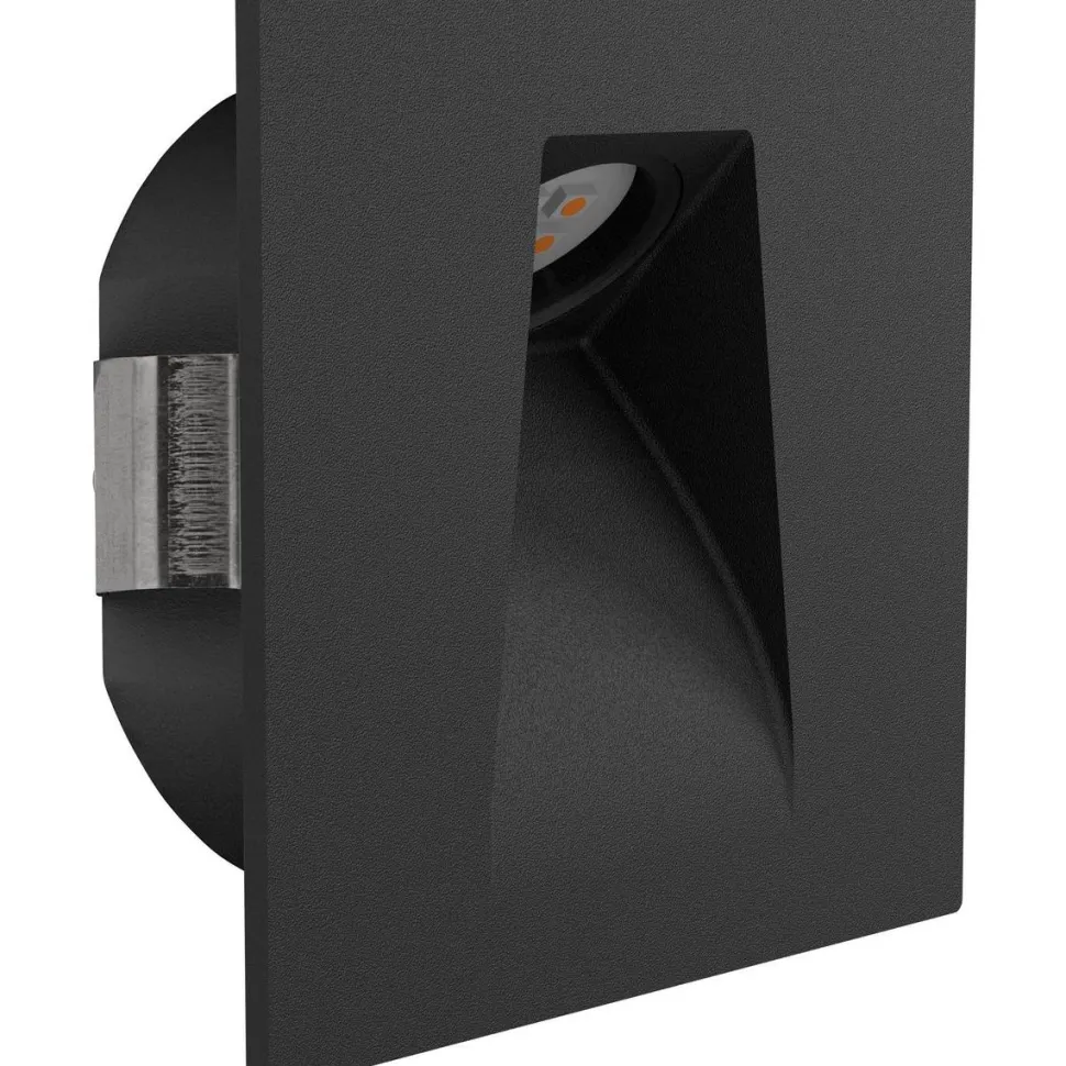 LED-Upotettava porrasvalaisin Eglo Mecinos 8x8cm musta