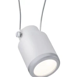LED-vaijerivalaisinsetti Paulmann TunLED, 2700K, 5 valaisinta, valkoinen/mattakromi