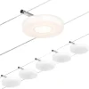 LED-Vaijerivalaisinsetti Paulmann Disc 5 valaisinta + muuntaja + vaijeri 3000K kromi