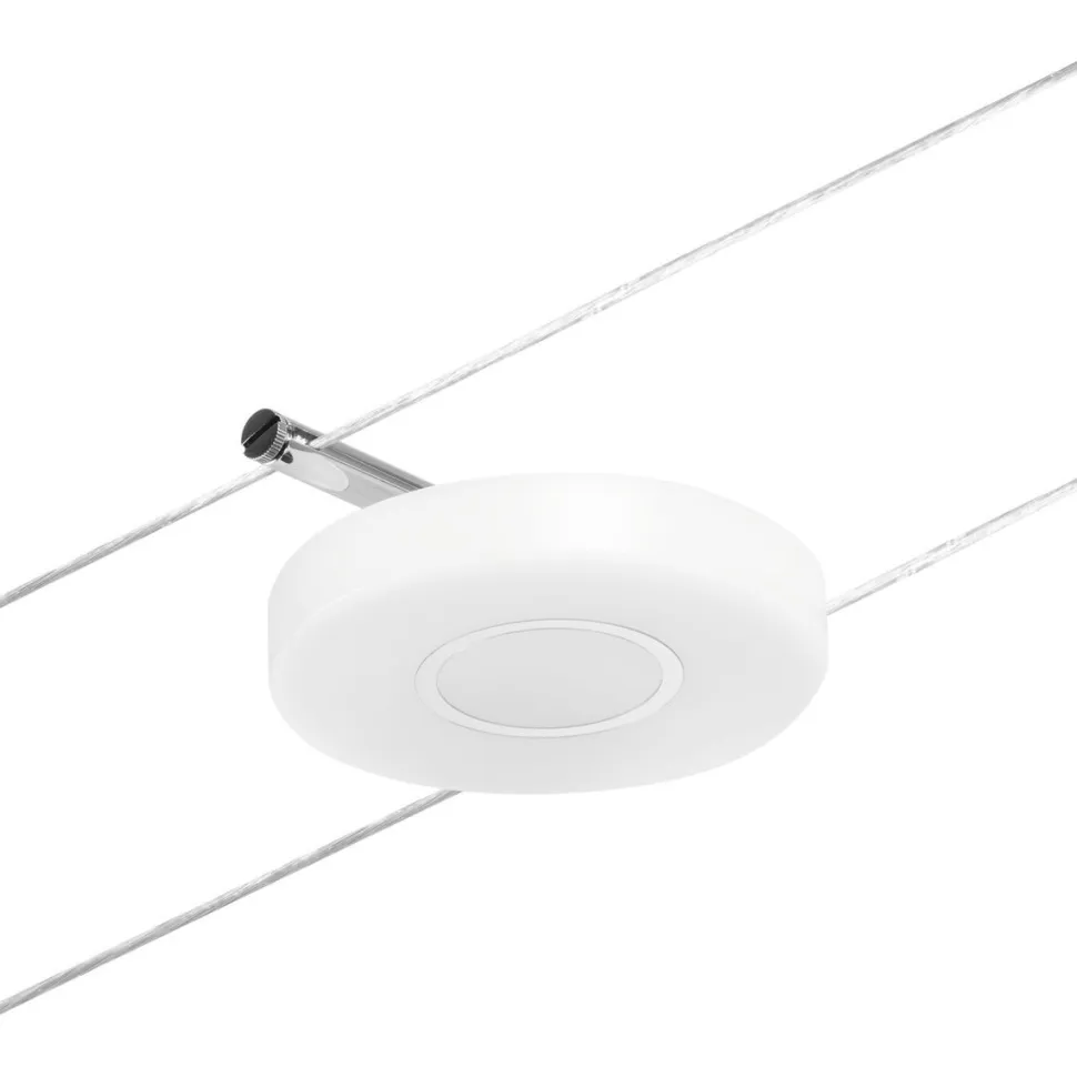 LED-Vaijerivalaisinsetti Paulmann Disc 5 valaisinta + muuntaja + vaijeri 3000K kromi