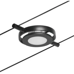 LED-Vaijerivalaisinsetti Paulmann RoundMac 5 valaisinta + muuntaja + vaijeri mattamusta