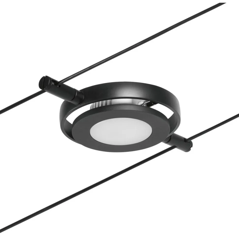 LED-Vaijerivalaisinsetti Paulmann RoundMac 5 valaisinta + muuntaja + vaijeri mattamusta
