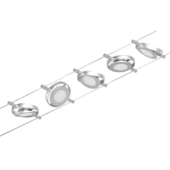 LED-Vaijerivalaisinsetti Paulmann RoundMac 5 valaisinta + muuntaja + vaijeri mattamusta