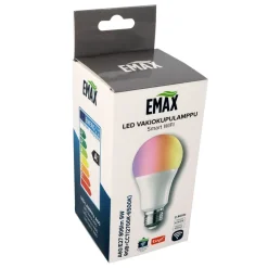 LED-vakiokupulamppu Emax Smart Home WIFI A60/E27 9 W 806 lm RGB+CCT 2700-6500 K himmennettävä