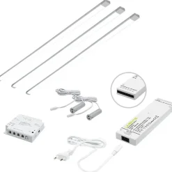 LED-valaisinsetti aamiaiskaappiin Limente Profil virtalähde 4000K 3x57cm vaaka IP20 24V alumiini