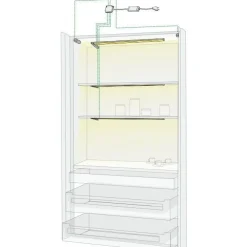 LED-valaisinsetti aamiaiskaappiin Limente Profil virtalähde 4000K 3x57cm vaaka IP20 24V alumiini