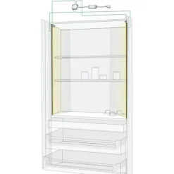 LED-valaisinsetti aamiaiskaappiin Limente ovitunnistin virtalähde 2m 3000K IP20 24V musta