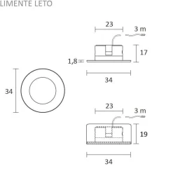 LED-valaisinsetti Limente LED-LETO, 5 kpl, 4000K, RST-look