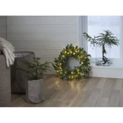 LED-valaistu havukranssi Star Trading Greyland, 55cm, vihreä