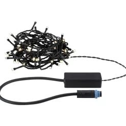 LED-valoketju Paulmann Plug & Shine Yuna, 3000K, 7.4m, IP44, 1.3W, musta