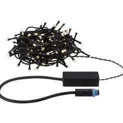 LED-valoketju Paulmann Plug & Shine Yuna, 3000K, 7.4m, IP44, 1.3W, musta