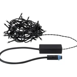 LED-valoketju Paulmann Plug & Shine Yuna, 3000K, 7.4m, IP44, 1.3W, musta