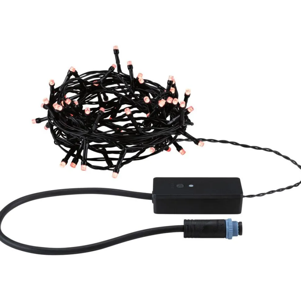 LED-valoketju Paulmann Plug & Shine Yuna, RGB, 7.4m, IP44, 3W, musta