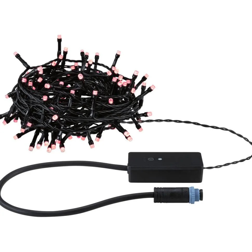 LED-valoketju Paulmann Plug & Shine Yuna, RGB, 7.4m, IP44, 3W, musta