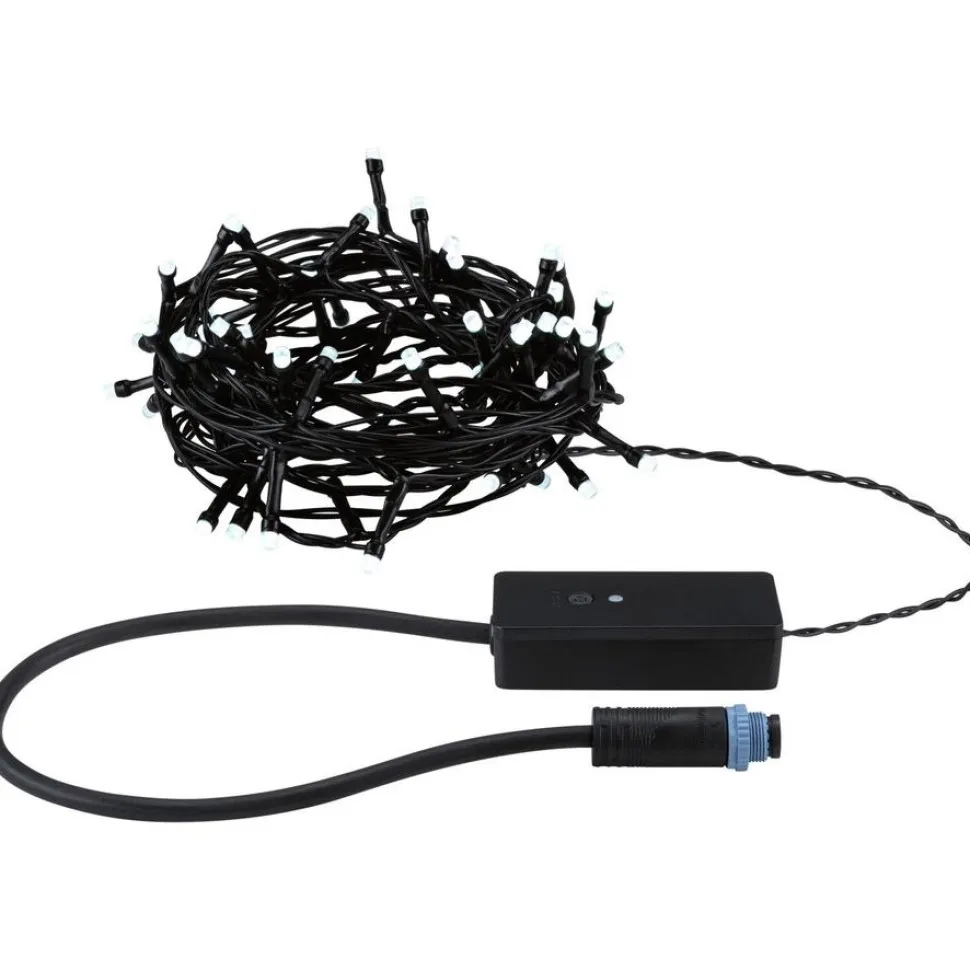LED-valoketju Paulmann Plug & Shine Yuna, RGB, 7.4m, IP44, 3W, musta