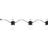 LED-valoketju Paulmann Plug & Shine Tubs, IP44, 3000K, 3x2W, antrasiitti