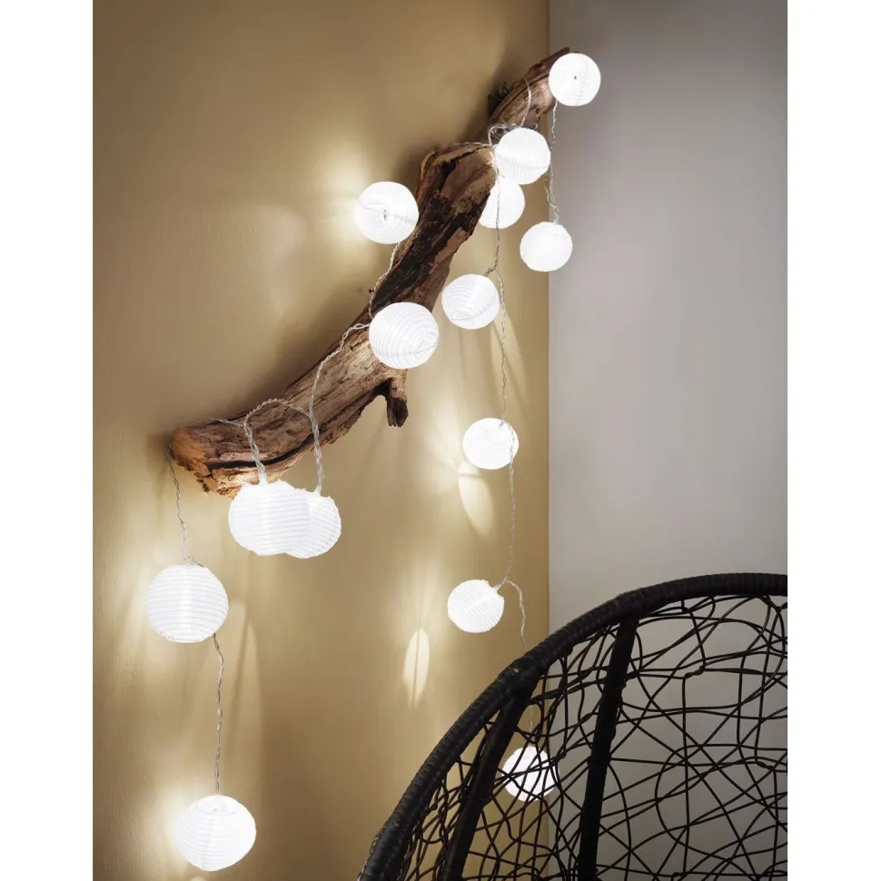 LED-valoketju Paulmann Fairy lights, IP44, 3.6m, 3000K, paristokäyttöinen, valkoinen