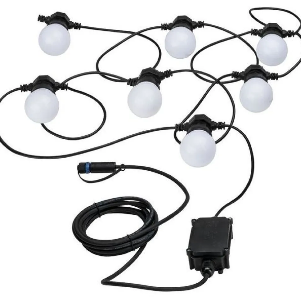 LED-valoketju Paulmann Plug & Shine Fairy lights, IP44, 3000K, valkoinen