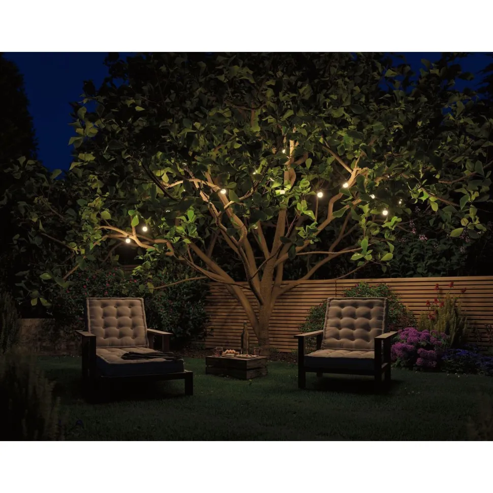 LED-valoketju Paulmann Plug & Shine Fairy lights, IP44, 3000K, valkoinen