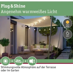 LED-valoketjusetti Paulmann Plug & Shine Naima, 3000K, 5.8m