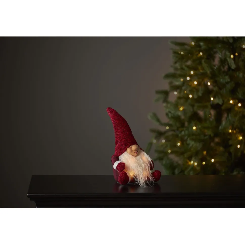 LED-valokoriste Star Trading Joylight tonttu, 34cm, punainen