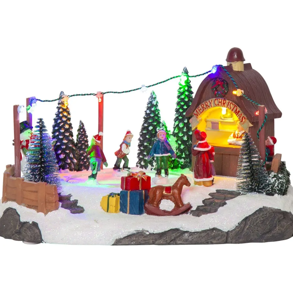 LED-valokoriste Star Trading Iceville, 27cm, moniväri