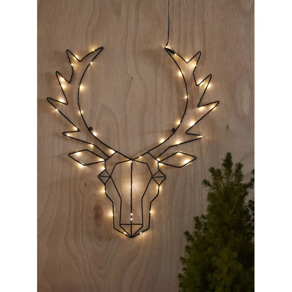 LED-valokoriste Star Trading Cupid, 57cm, musta