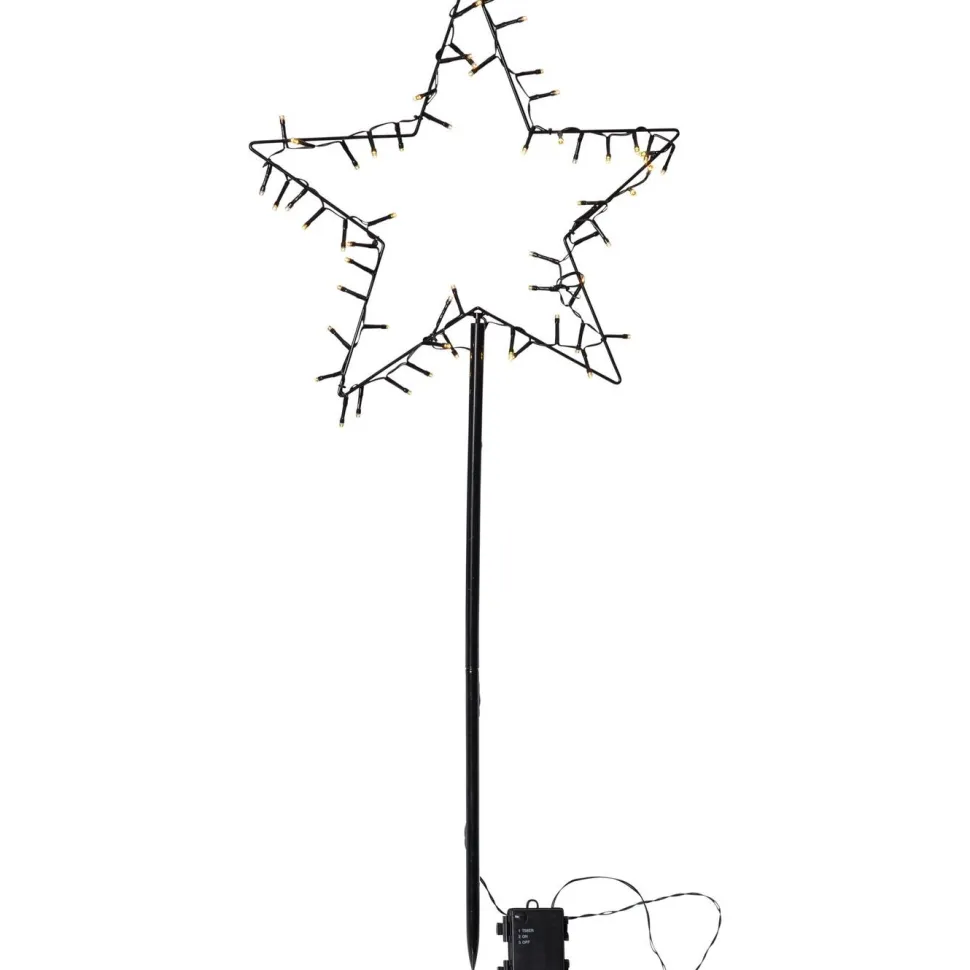 LED-valokoriste Star Trading Spiky tähti, 92cm, musta