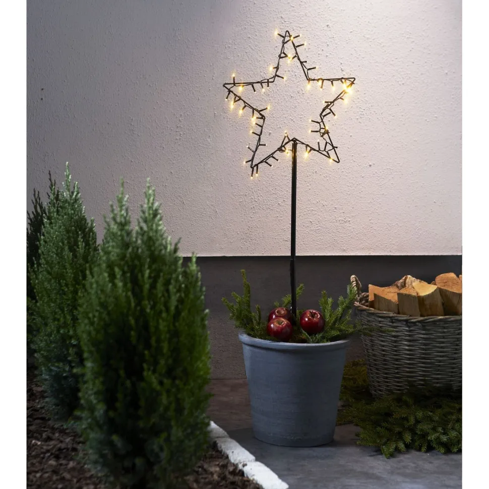 LED-valokoriste Star Trading Spiky tähti, 92cm, musta