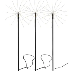 LED-valokoriste Star Trading Firework Outdoor, 3-osainen, musta