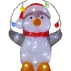 LED-valokoriste Star Trading Crystalo pingviini 30 cm