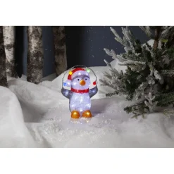 LED-valokoriste Star Trading Crystalo pingviini 30 cm