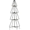 LED-valokoriste Star Trading Foldy 3D kuusi, 90cm, musta
