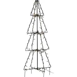 LED-valokoriste Star Trading Foldy 3D kuusi, 90cm, musta