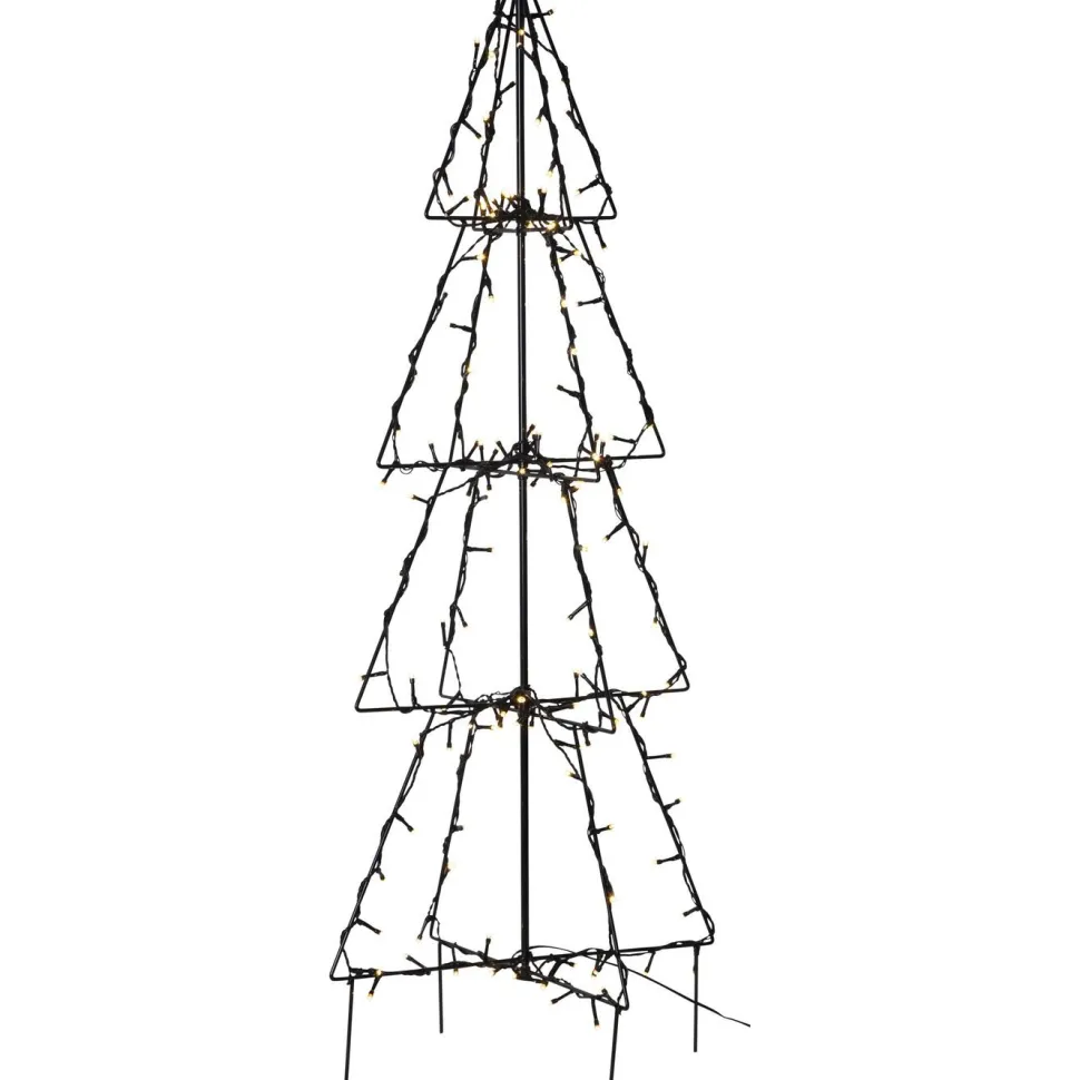 LED-valokoriste Star Trading Foldy 3D kuusi, 90cm, musta