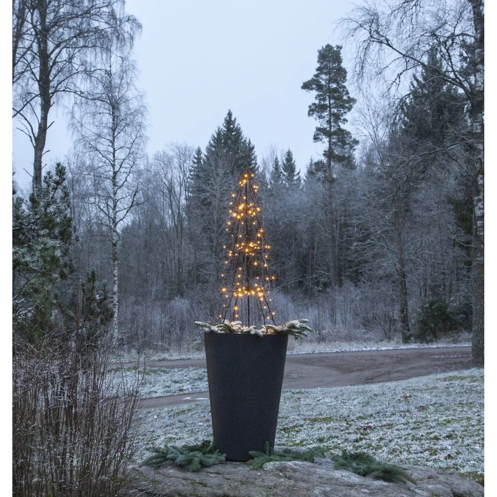 LED-valokoriste Star Trading Foldy 3D kuusi, 90cm, musta