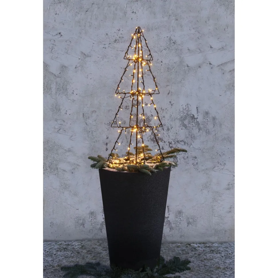 LED-valokoriste Star Trading Foldy 3D kuusi, 90cm, musta