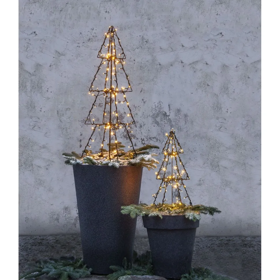 LED-valokoriste Star Trading Foldy 3D kuusi, 90cm, musta