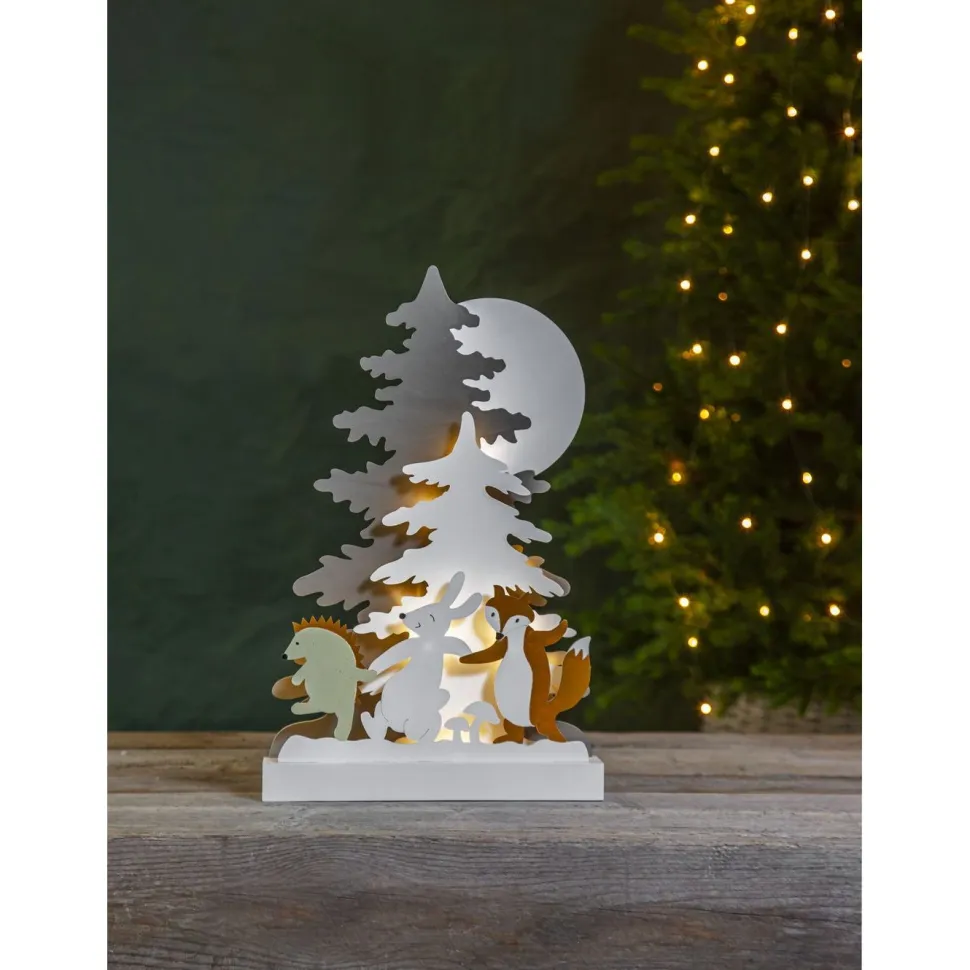 LED-valokoriste Star Trading Forest Friends, 44cm, moniväri