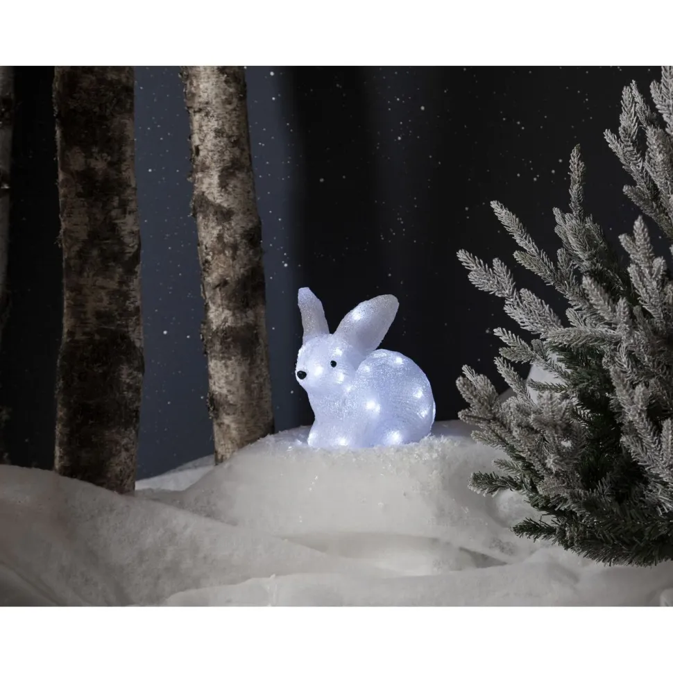 LED-valokoriste Star Trading Crystalo kaniini 20cm
