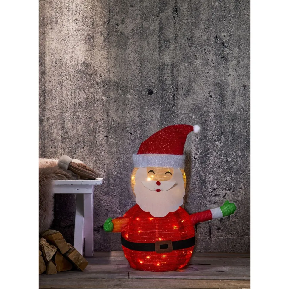 LED-valokoriste Star Trading Tecidy joulupukki 70 cm