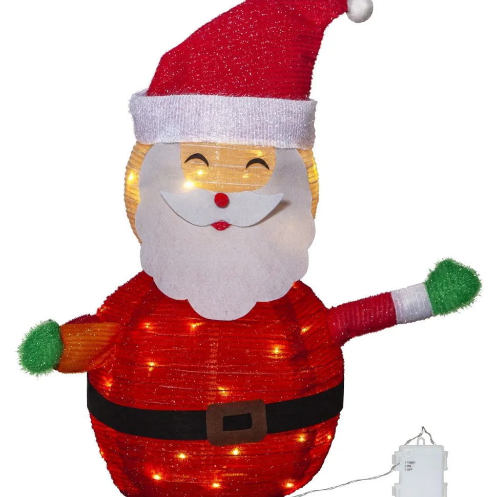 LED-valokoriste Star Trading Tecidy joulupukki 70 cm